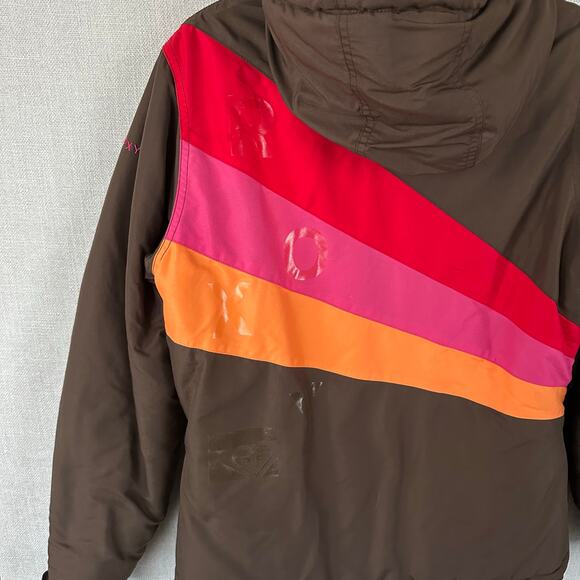 Roxy Snow Jacket Women’s Size XS Snowboard Ski 5000 mm  Brown Pink Orange - Picture 6 of 9